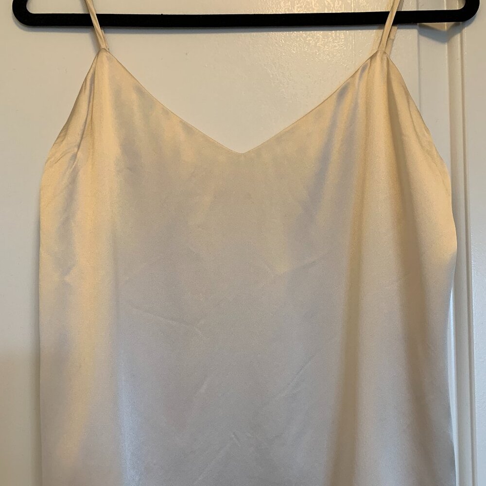 L'Agence Silk Camisole in "Biscuit" (beige) in small